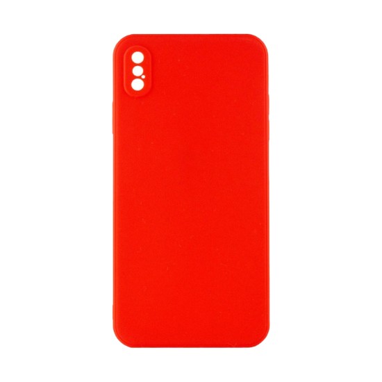 Capa de Silicone com Moldura de Câmera para Apple iPhone X/10 Vermelho